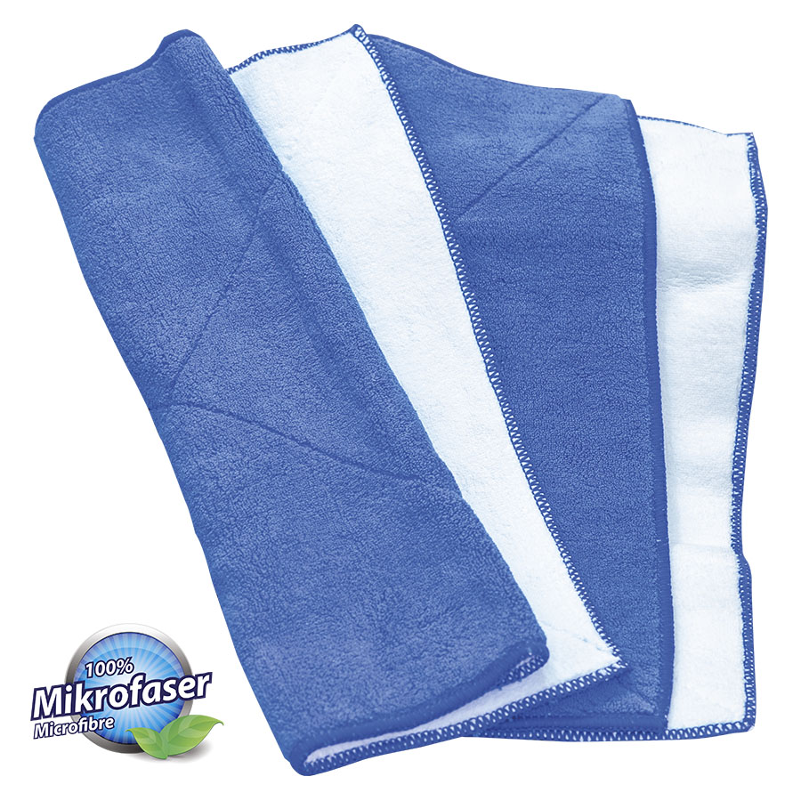 Supersoft Mikrofaser Trockentuch 2er Set, ca. 35 x 35 cm, blau — Bild 2