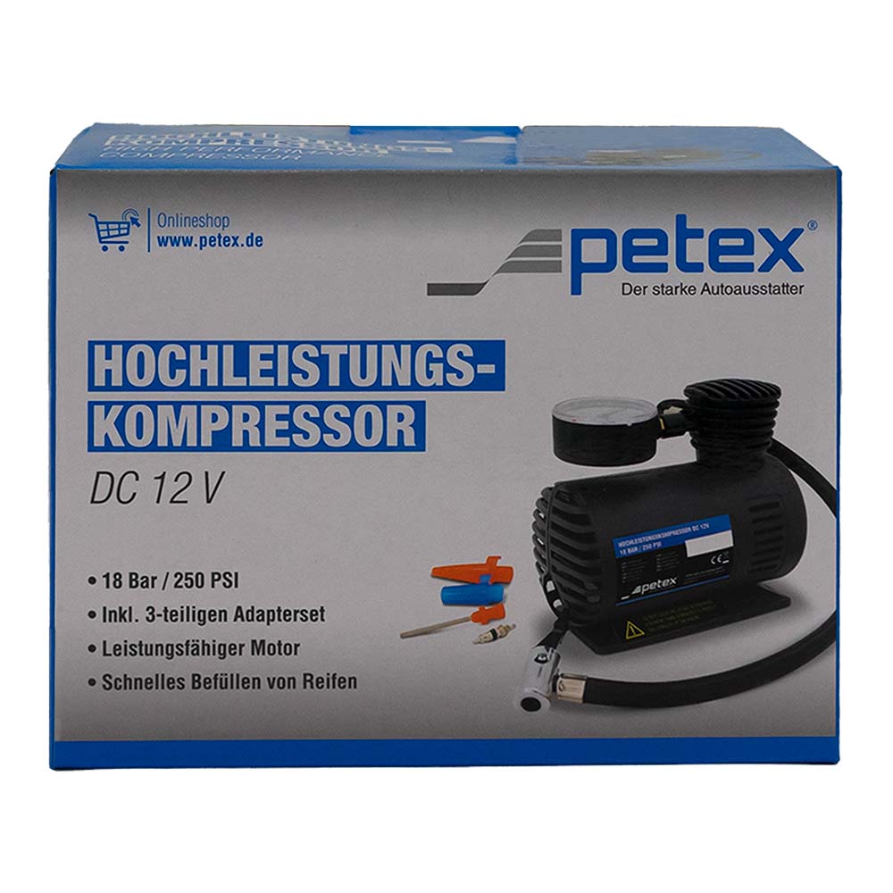 Luftkompressor 12V, 18 bar, inkl. 3-tlg. Adapterset — Bild 4